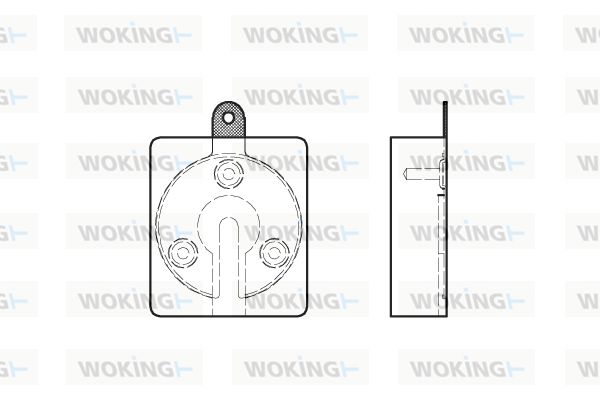 WOKING Комплект тормозных колодок, дисковый тормоз P1593.00