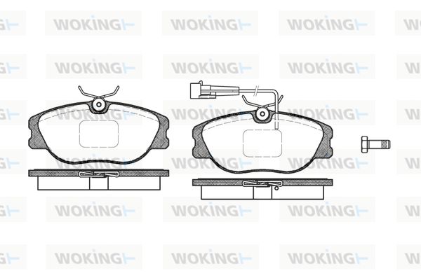 WOKING stabdžių trinkelių rinkinys, diskinis stabdys P2053.31