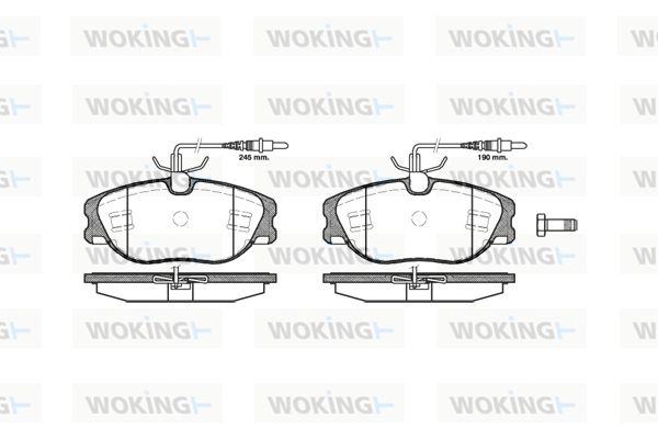 WOKING Комплект тормозных колодок, дисковый тормоз P2053.44