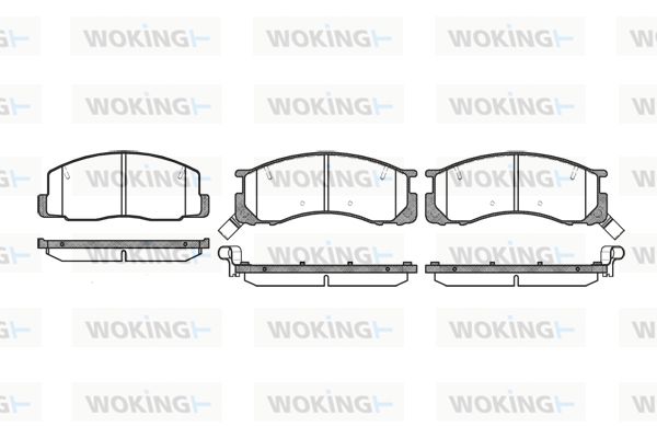 WOKING Комплект тормозных колодок, дисковый тормоз P2063.32