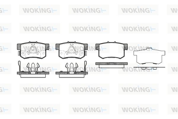 WOKING Комплект тормозных колодок, дисковый тормоз P2253.04