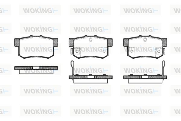 WOKING stabdžių trinkelių rinkinys, diskinis stabdys P2253.32