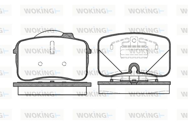 WOKING stabdžių trinkelių rinkinys, diskinis stabdys P2283.00