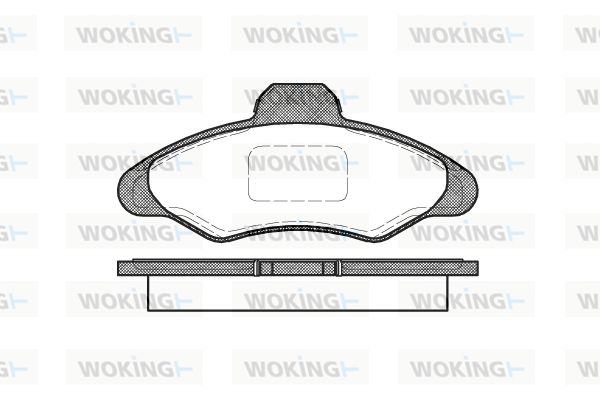 WOKING stabdžių trinkelių rinkinys, diskinis stabdys P2313.00