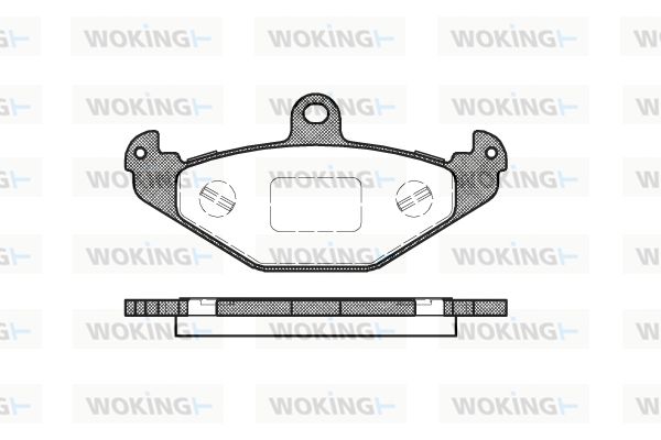 WOKING Комплект тормозных колодок, дисковый тормоз P2453.20