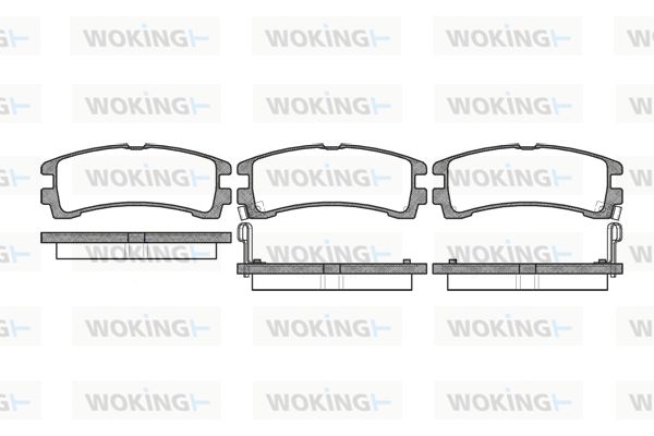 WOKING Комплект тормозных колодок, дисковый тормоз P2473.02