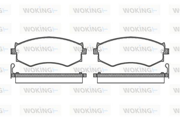 WOKING Комплект тормозных колодок, дисковый тормоз P2503.04