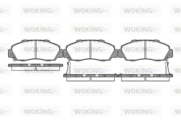 WOKING Комплект тормозных колодок, дисковый тормоз P2513.02