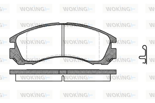 WOKING Комплект тормозных колодок, дисковый тормоз P2543.22