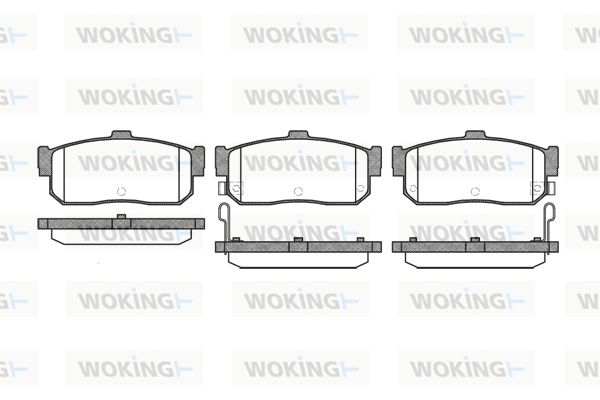 WOKING Комплект тормозных колодок, дисковый тормоз P2663.22