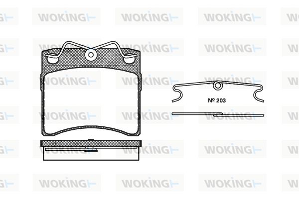 WOKING stabdžių trinkelių rinkinys, diskinis stabdys P2853.00