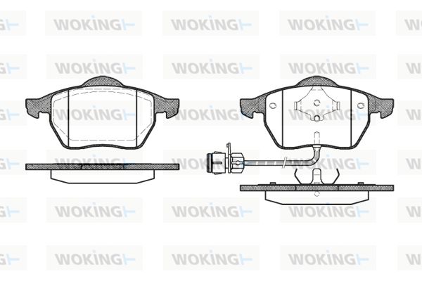 WOKING stabdžių trinkelių rinkinys, diskinis stabdys P2903.02