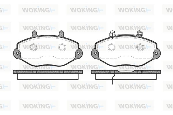 WOKING Комплект тормозных колодок, дисковый тормоз P2923.02