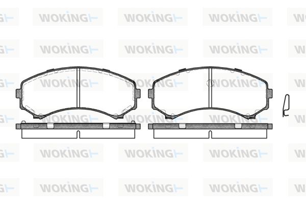 WOKING Комплект тормозных колодок, дисковый тормоз P2963.00