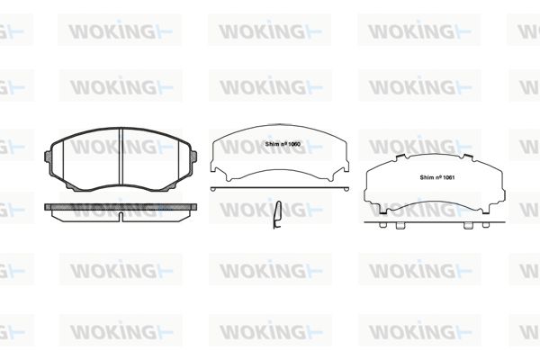 WOKING stabdžių trinkelių rinkinys, diskinis stabdys P2973.22