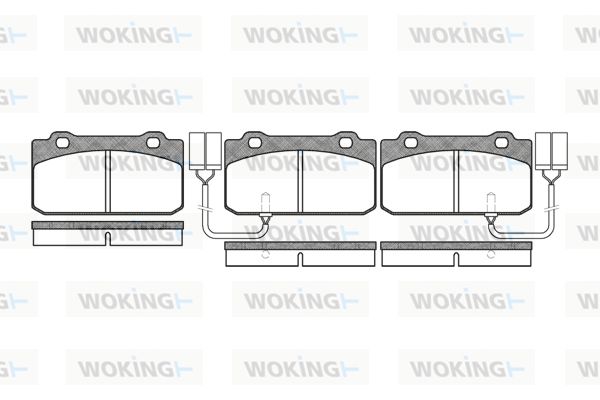 WOKING Комплект тормозных колодок, дисковый тормоз P3103.02