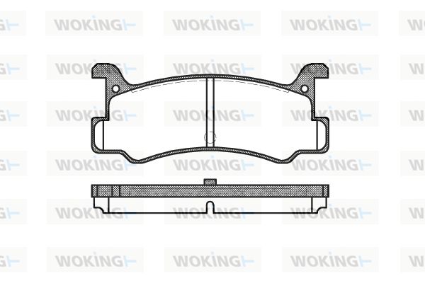 WOKING stabdžių trinkelių rinkinys, diskinis stabdys P3133.00