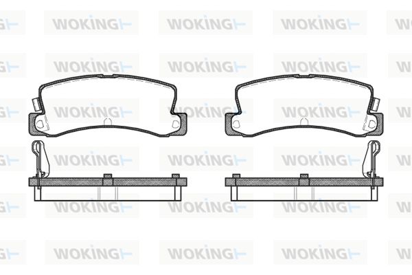 WOKING Комплект тормозных колодок, дисковый тормоз P3143.04