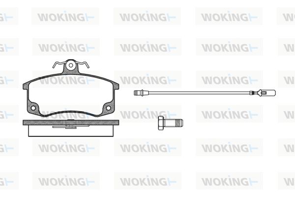 WOKING Комплект тормозных колодок, дисковый тормоз P3213.02