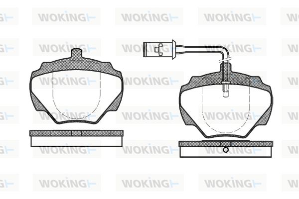 WOKING stabdžių trinkelių rinkinys, diskinis stabdys P3223.01