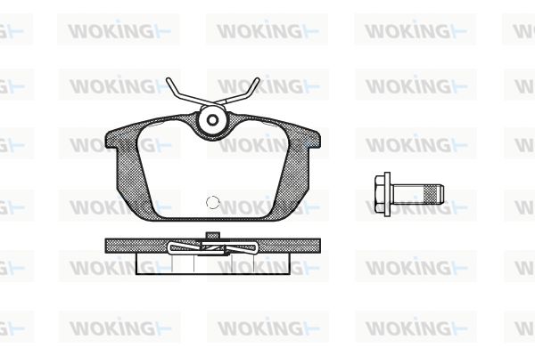 WOKING stabdžių trinkelių rinkinys, diskinis stabdys P3313.00