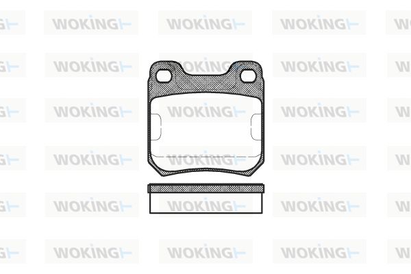 WOKING stabdžių trinkelių rinkinys, diskinis stabdys P3393.00