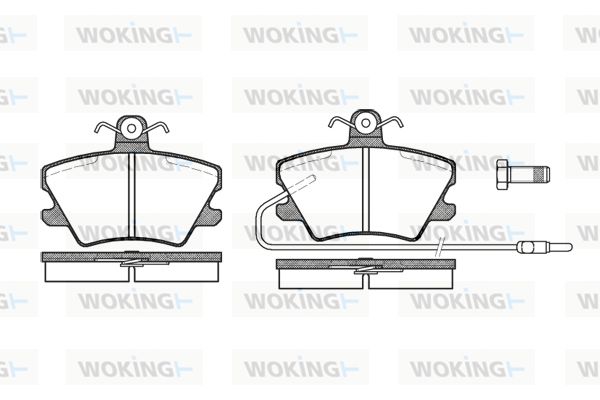 WOKING Комплект тормозных колодок, дисковый тормоз P3413.02