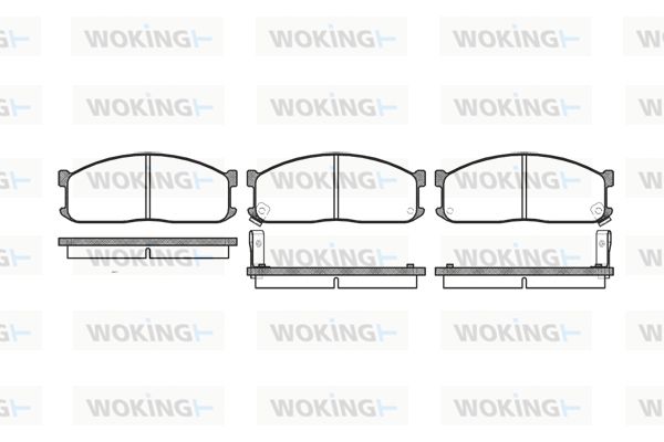 WOKING Комплект тормозных колодок, дисковый тормоз P3443.02