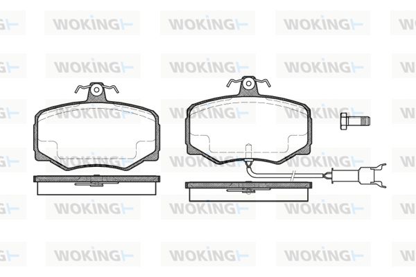 WOKING stabdžių trinkelių rinkinys, diskinis stabdys P3463.12