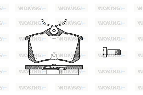 WOKING Комплект тормозных колодок, дисковый тормоз P3633.20