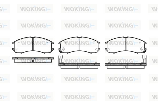 WOKING Комплект тормозных колодок, дисковый тормоз P3733.02