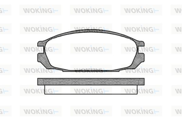 WOKING Комплект тормозных колодок, дисковый тормоз P3923.00