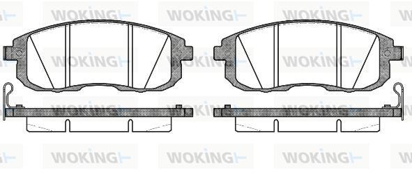 WOKING Комплект тормозных колодок, дисковый тормоз P3933.14