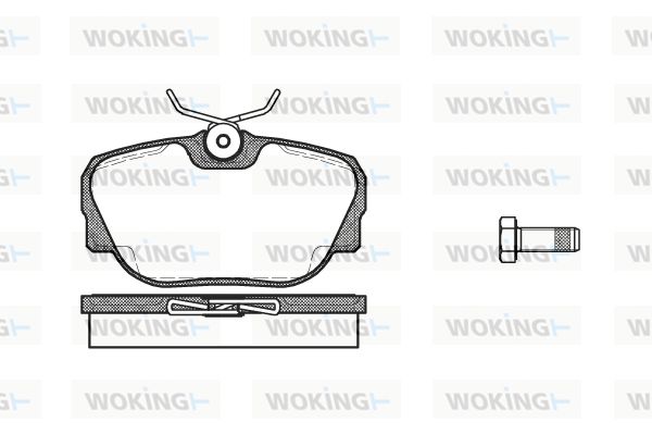 WOKING Комплект тормозных колодок, дисковый тормоз P3963.00