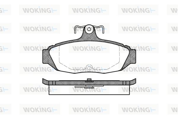 WOKING stabdžių trinkelių rinkinys, diskinis stabdys P4283.00