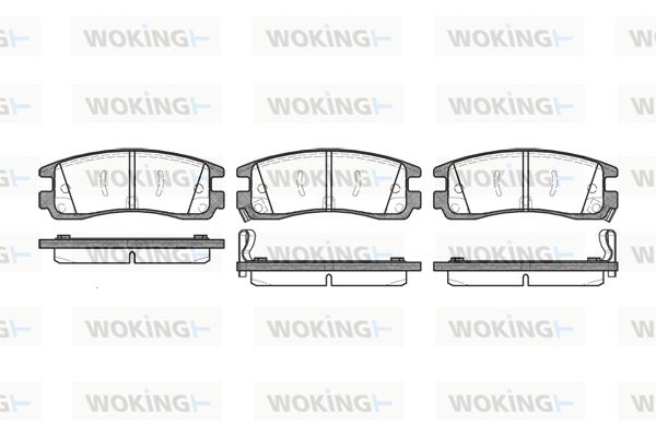 WOKING Комплект тормозных колодок, дисковый тормоз P4663.22