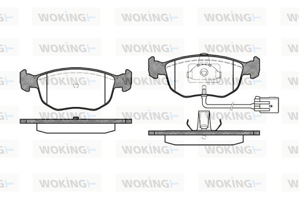 WOKING stabdžių trinkelių rinkinys, diskinis stabdys P4753.02