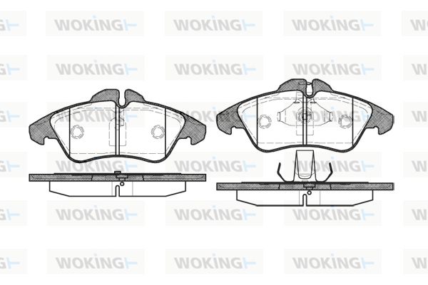 WOKING Комплект тормозных колодок, дисковый тормоз P4783.00