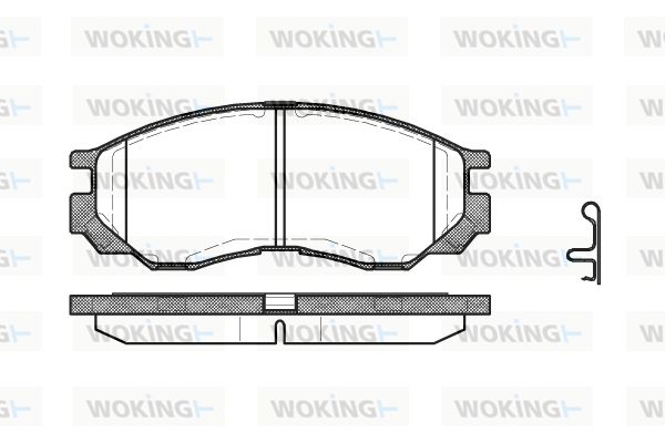 WOKING stabdžių trinkelių rinkinys, diskinis stabdys P4833.00