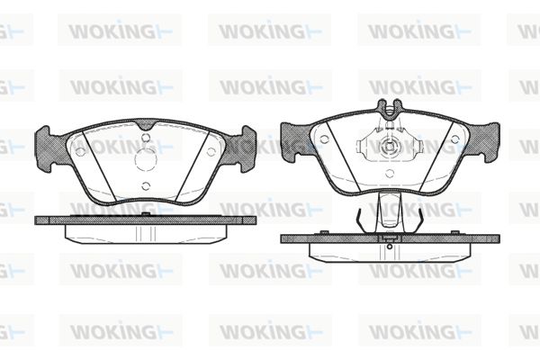 WOKING Комплект тормозных колодок, дисковый тормоз P4863.10