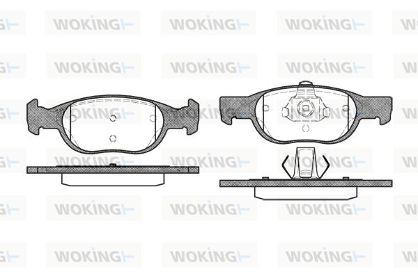 WOKING Комплект тормозных колодок, дисковый тормоз P4883.10