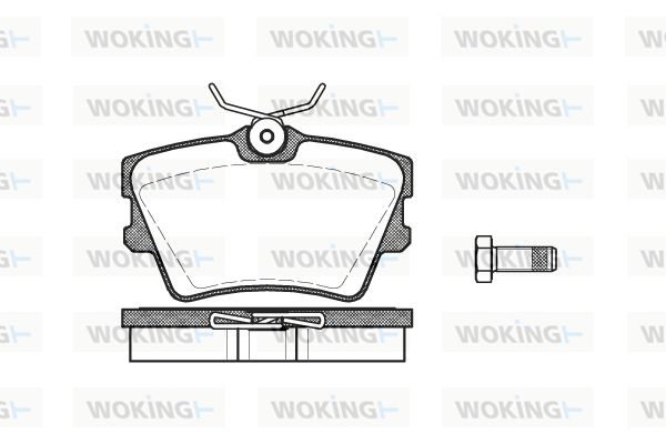 WOKING stabdžių trinkelių rinkinys, diskinis stabdys P4913.00