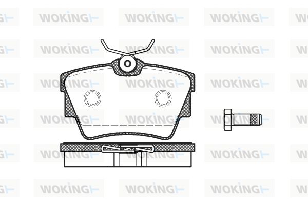 WOKING Комплект тормозных колодок, дисковый тормоз P4913.10