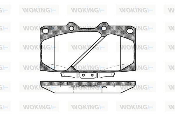 WOKING stabdžių trinkelių rinkinys, diskinis stabdys P4993.04