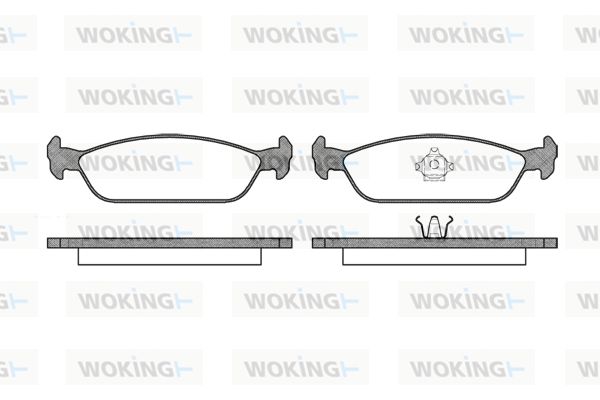 WOKING Комплект тормозных колодок, дисковый тормоз P5113.00