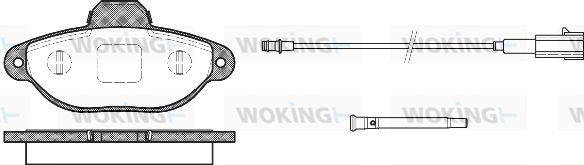 WOKING stabdžių trinkelių rinkinys, diskinis stabdys P5143.21