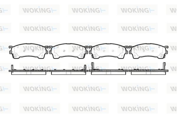 WOKING stabdžių trinkelių rinkinys, diskinis stabdys P5153.04