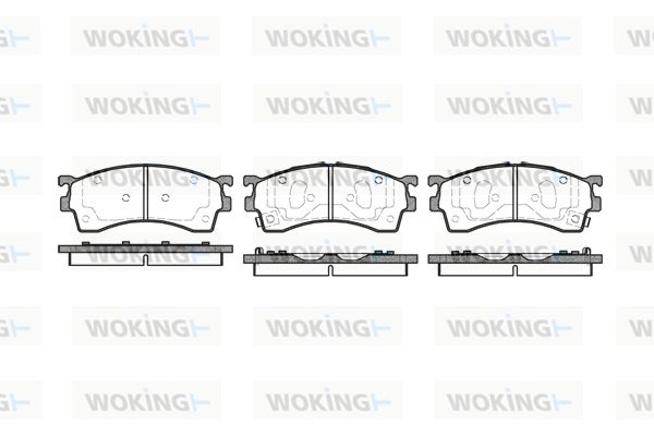 WOKING Комплект тормозных колодок, дисковый тормоз P5153.12