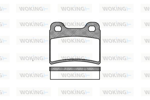 WOKING Комплект тормозных колодок, дисковый тормоз P5173.00