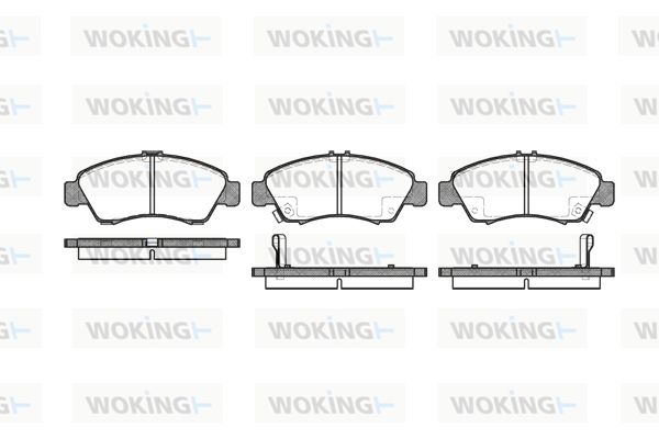 WOKING Комплект тормозных колодок, дисковый тормоз P5193.02